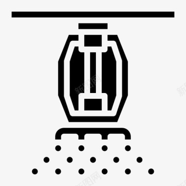 公共标识安全洒水车火灾探测器安全图标