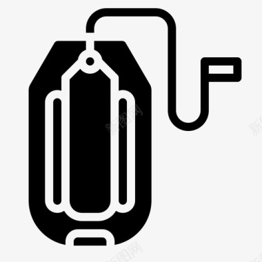 公共标识安全救生员船安全图标