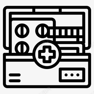 公共标识安全医疗箱急救保健图标