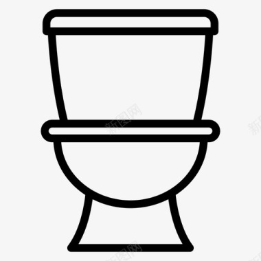 厕所浴室冲水器图标