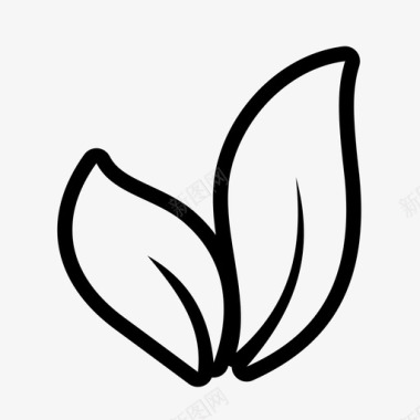 矢量素食叶阿育吠陀绿色图标