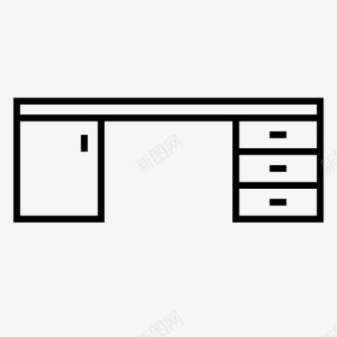 高档商务办公办公桌商务图标