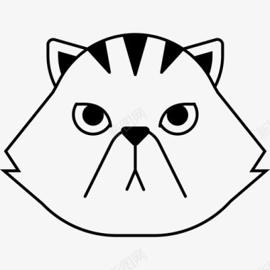 端午节插画波斯猫品种猫图标