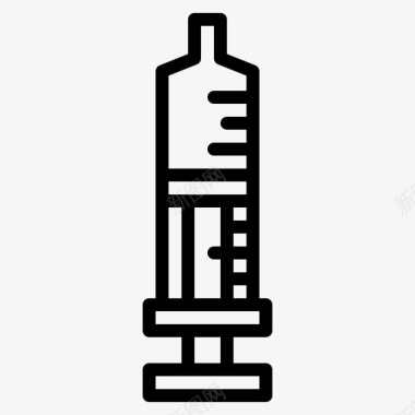 下雨工具注射器实验室科学图标