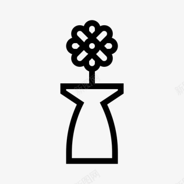 花卉花瓶饰品系列图标