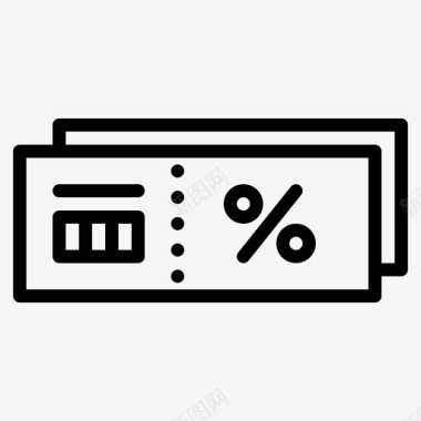 促销标识折扣码优惠券促销图标