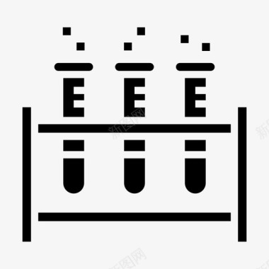 科学实验瓶实验化学教育图标