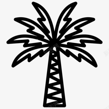 椰子树棕榈树海滩椰子树图标