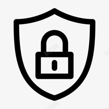 公共标识安全安全警卫挂锁图标