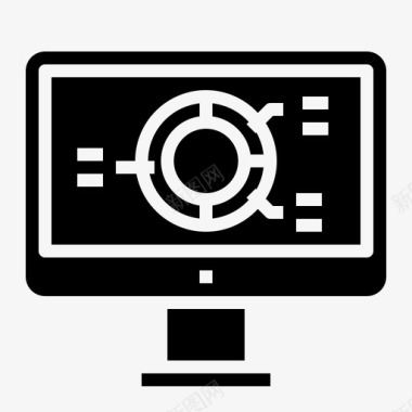 报告会议在线计算机数据图标