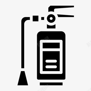 消防员灭火灭火器应急保护图标