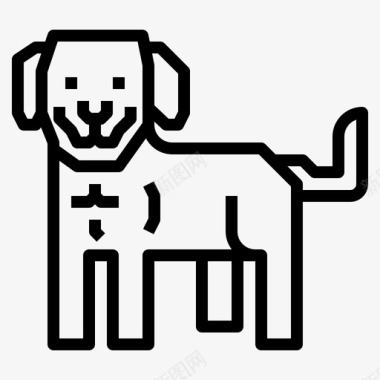狗狗写真布罗霍默狗狗的轮廓图标