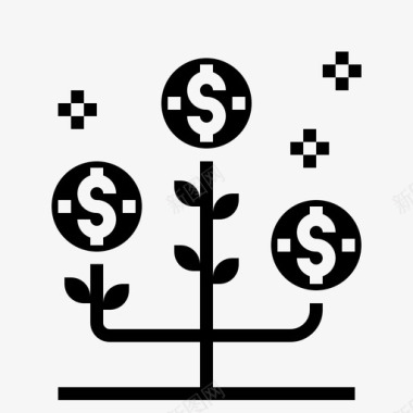 金钱树商业成长图标