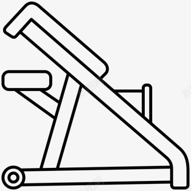 健身器材长凳健美运动员图标