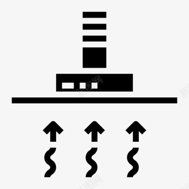 家用电子产品煤气抽气机通风柜图标