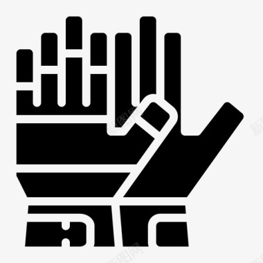 公共标识安全手套结构防护图标