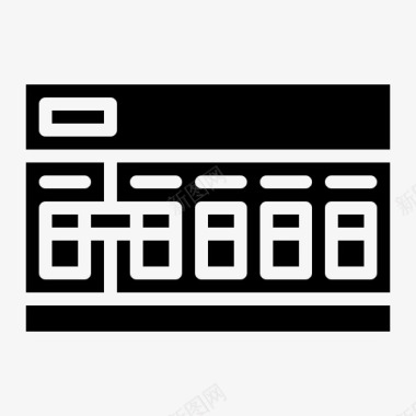 公共标识安全电气断路器房屋保护图标