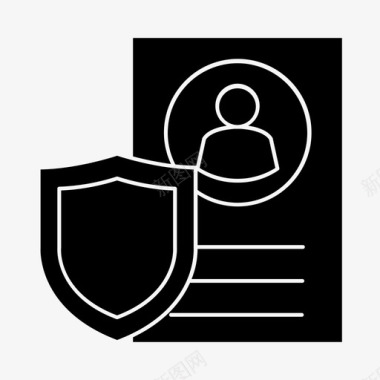 公共标识安全数据安全商业金融图标