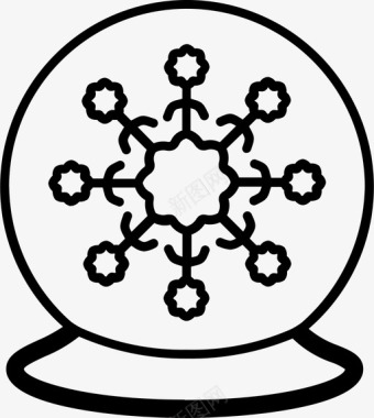 雪花标志雪球装饰雪花图标