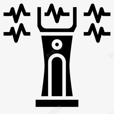 公共标识安全电击枪电动保护图标