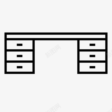 高档商务办公办公桌商务图标