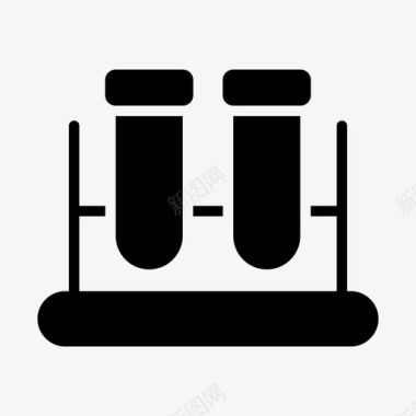 科学小实验试管化学研究图标