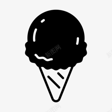 蛋卷冰淇淋蛋卷甜点图标