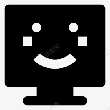 微微一笑电脑表情符号图标