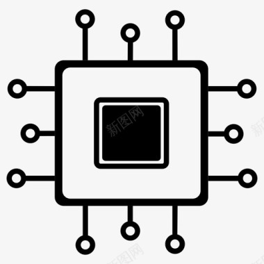 仿真硬盘图标计算机芯片硬盘技术图标