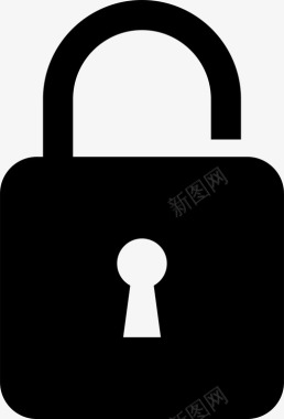 公共标识安全锁定许可保护图标