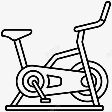 固定自行车运动员运动图标