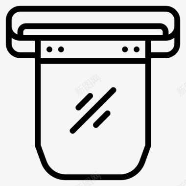 公共标识安全面罩防护安全图标