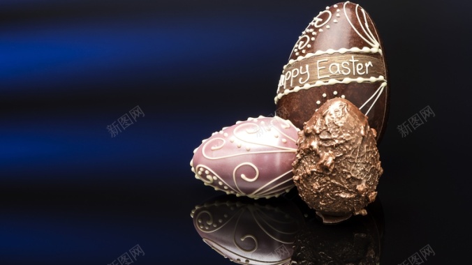 巧克力蛋复活节背景