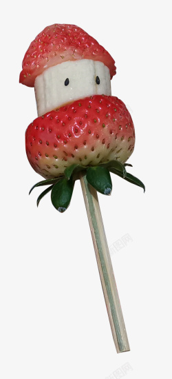 草莓小人草莓草莓糖葫芦草莓小人高清图片