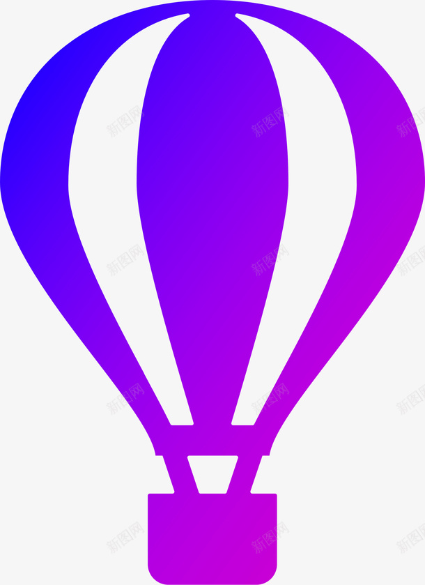 蓝紫色渐变热气球矢量放大方便png免抠素材_88icon https://88icon.com 蓝紫色 渐变 热气球 矢量 放大 方便