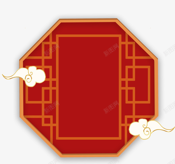 中国国潮风元素边框png免抠素材_88icon https://88icon.com 中国风 古典 窗户 边框 祥云 国潮