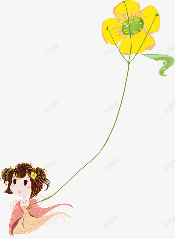 女孩放风筝素材png免抠素材_88icon https://88icon.com 女孩 巧克力女孩 开心 春天 风筝