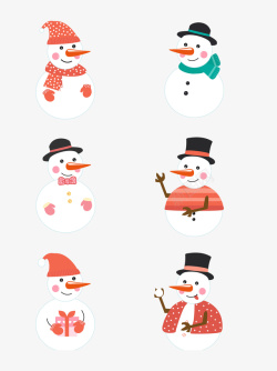 圣诞小雪人卡通雪人冬天高清图片