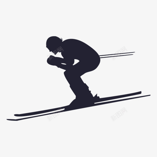滑雪冲刺剪影png免抠素材_88icon https://88icon.com 剪影 极限运动 滑雪 花样滑雪 运动