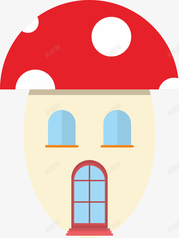 蘑菇卡通小房子png免抠素材_88icon https://88icon.com 蘑菇 小房子 蘑菇小房子 卡通