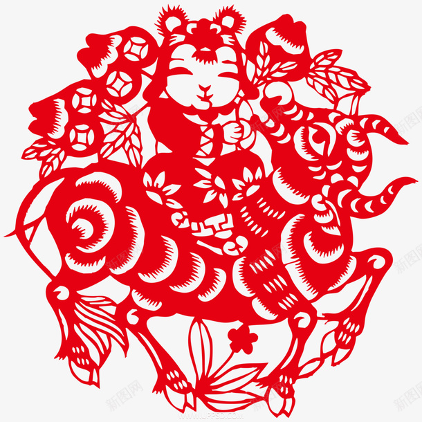 2021牛年剪纸新春素材png免抠素材_88icon https://88icon.com 2021 新年剪纸 剪纸 牛年 新年快乐