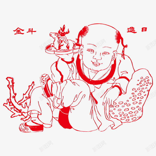 春节元素新年传统文化财神剪纸ai免抠素材_88icon https://88icon.com 春节元素 新年 传统文化财神 剪纸 AI源文件