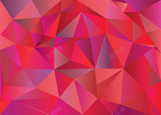 粉红色的多边形晶体高清背景图背景