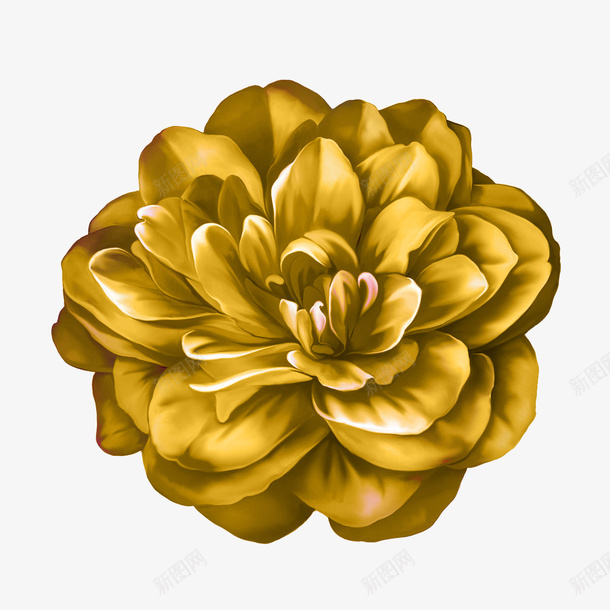 金色装饰花元素png免抠素材_88icon https://88icon.com 金色 花 装饰 立体 亮丽