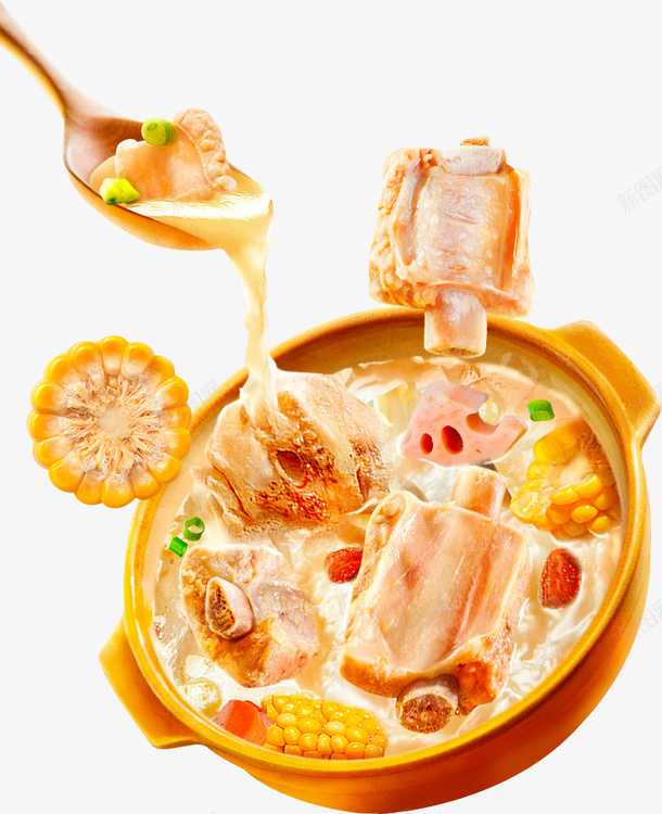 排骨玉米汤美食png免抠素材_88icon https://88icon.com 排骨 玉米 汤 美食