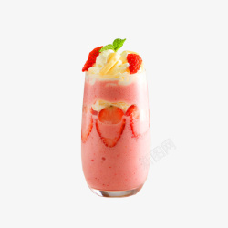 沙冰草莓饮料素材