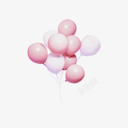 自由飞翔浪漫气球粉色高清图片