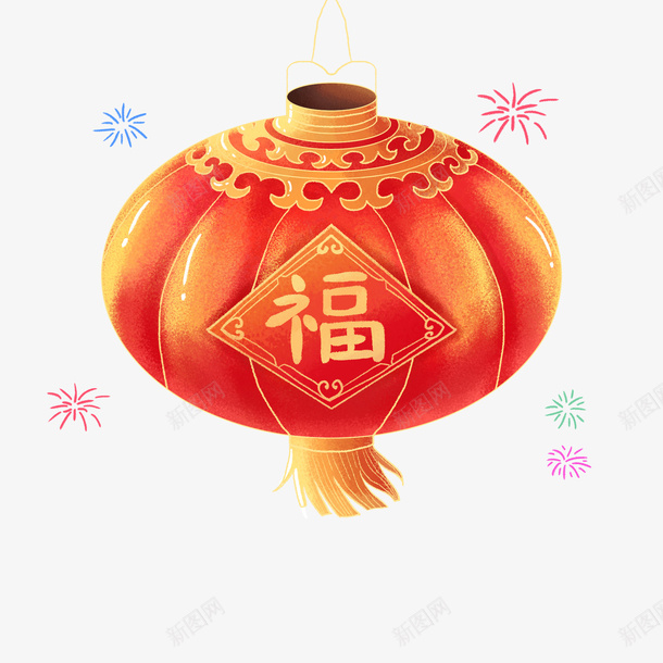 节日手绘红色灯笼psd免抠素材_88icon https://88icon.com 节日 手绘 红色 灯笼