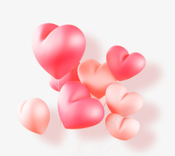 情人节爱心心形气球素材