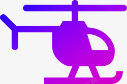 蓝紫色渐变直升机矢量放大方便素材